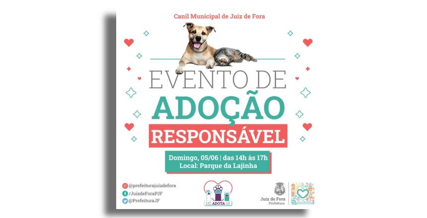 Portal de NotÃ­cias PJF | Canil Municipal promove adoção de cães neste domingo, 5, no Parque da Lajinha - PREFEITURA | 3/6/2022