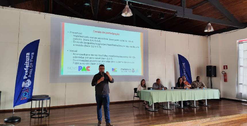 Portal de Not�cias PJF | Audi�ncia p�blica debate obras de macrodrenagem e esgotamento sanit�rio no Bairro Santa Luzia - SG | 17/11/2025